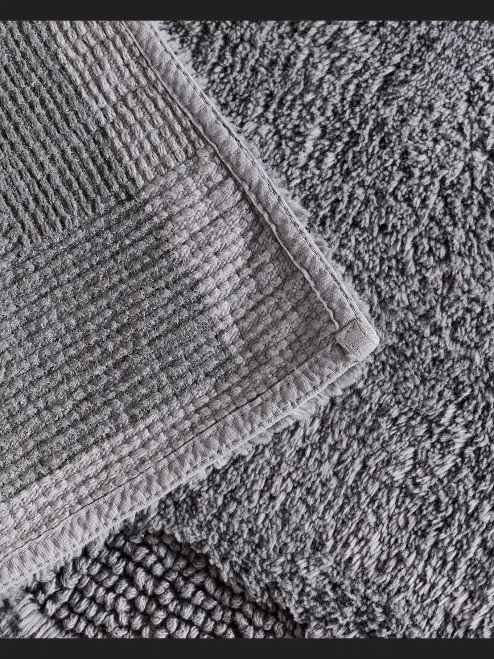 Quince Turkish Cotton Non-Slip Bath Rug Charcoal 21x34 NWT